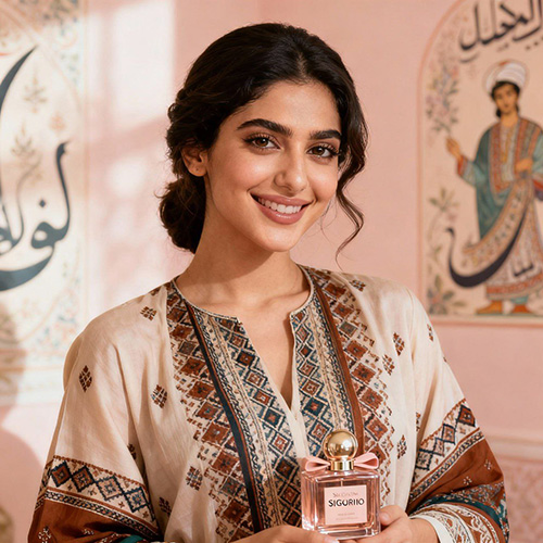 عطر ادکلن گرمی سیگنارینا در قالب یک انسان